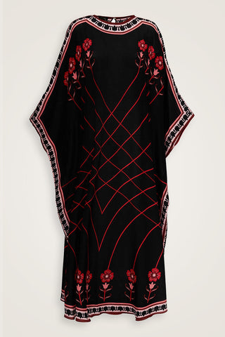 Geçit Kırmızı İpek Kaftan
