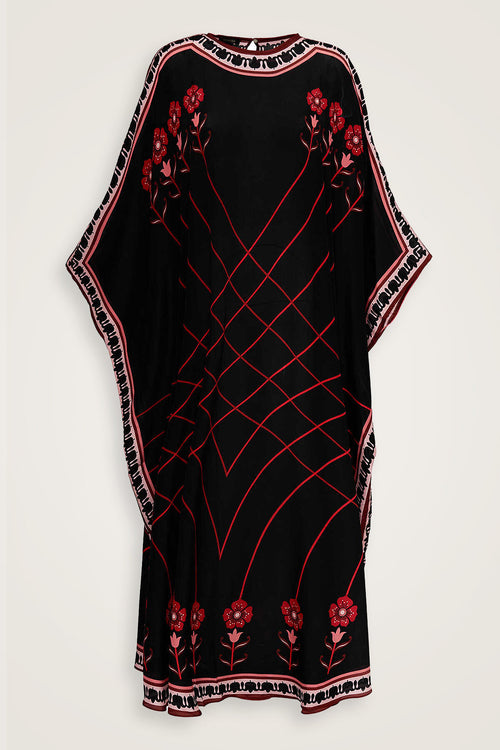 Passage Red Silk Kaftan