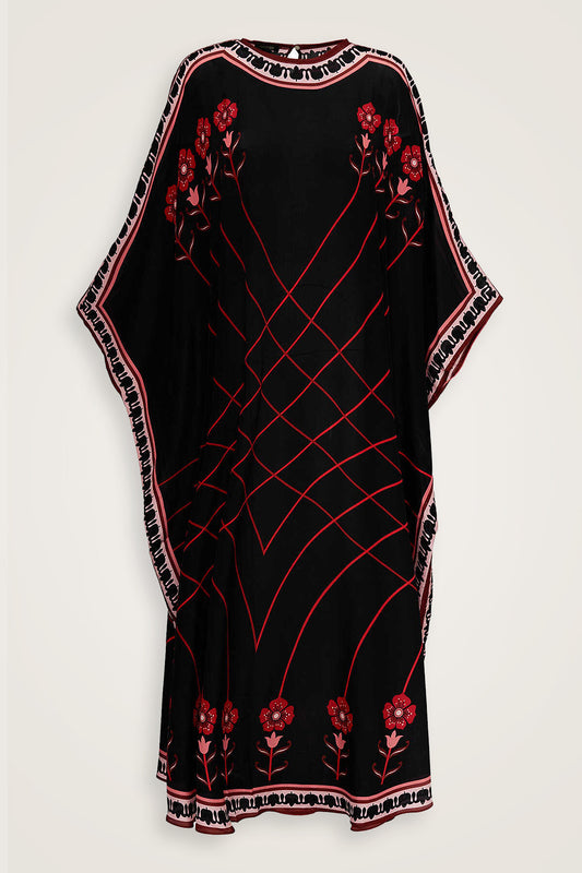 Geçit Kırmızı İpek Kaftan