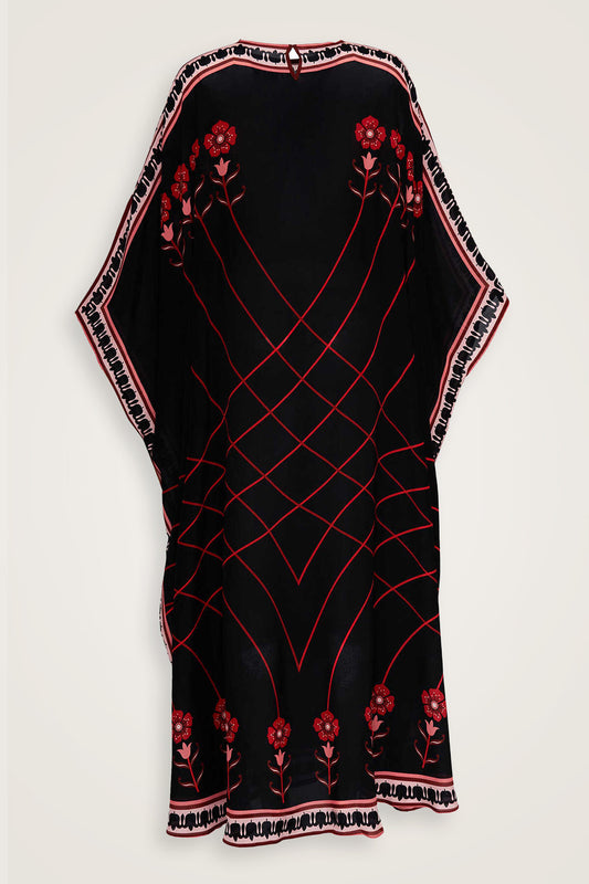 Geçit Kırmızı İpek Kaftan