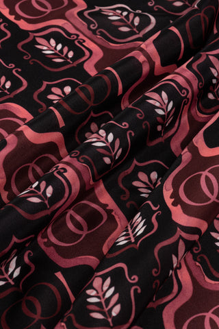 Girdap İpek Bordo Pijama Şalı 70x210