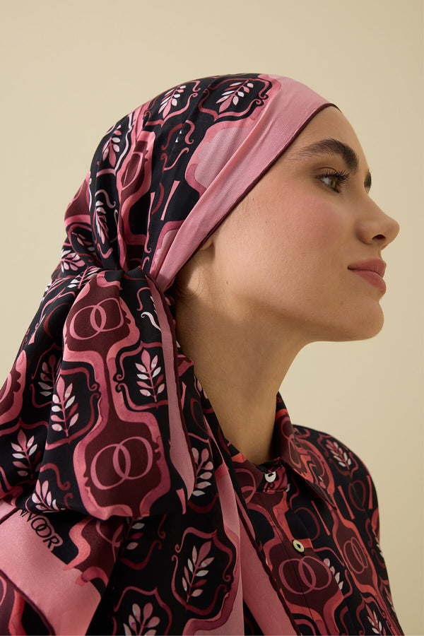Stepup Silk Burgundy Pajama Shawl