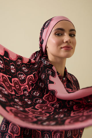 Girdap İpek Bordo Pijama Şalı 70x210