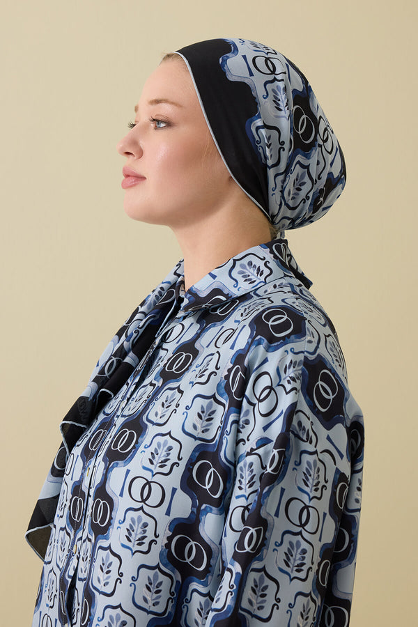 Stepup Silk Blue Pajama Shawl