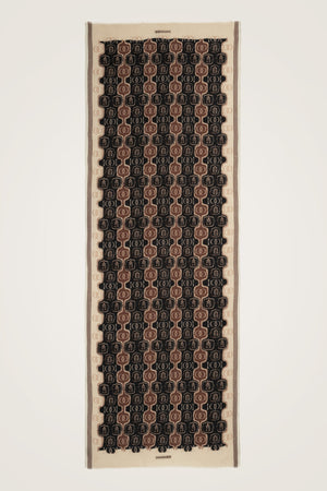 Swirl Brown Wool Shawl