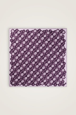 Girdap Mürdüm Tivil İpek Eşarp 95x95
