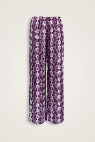 Girdap Mürdüm Tivil İpek Pantolon Pijama