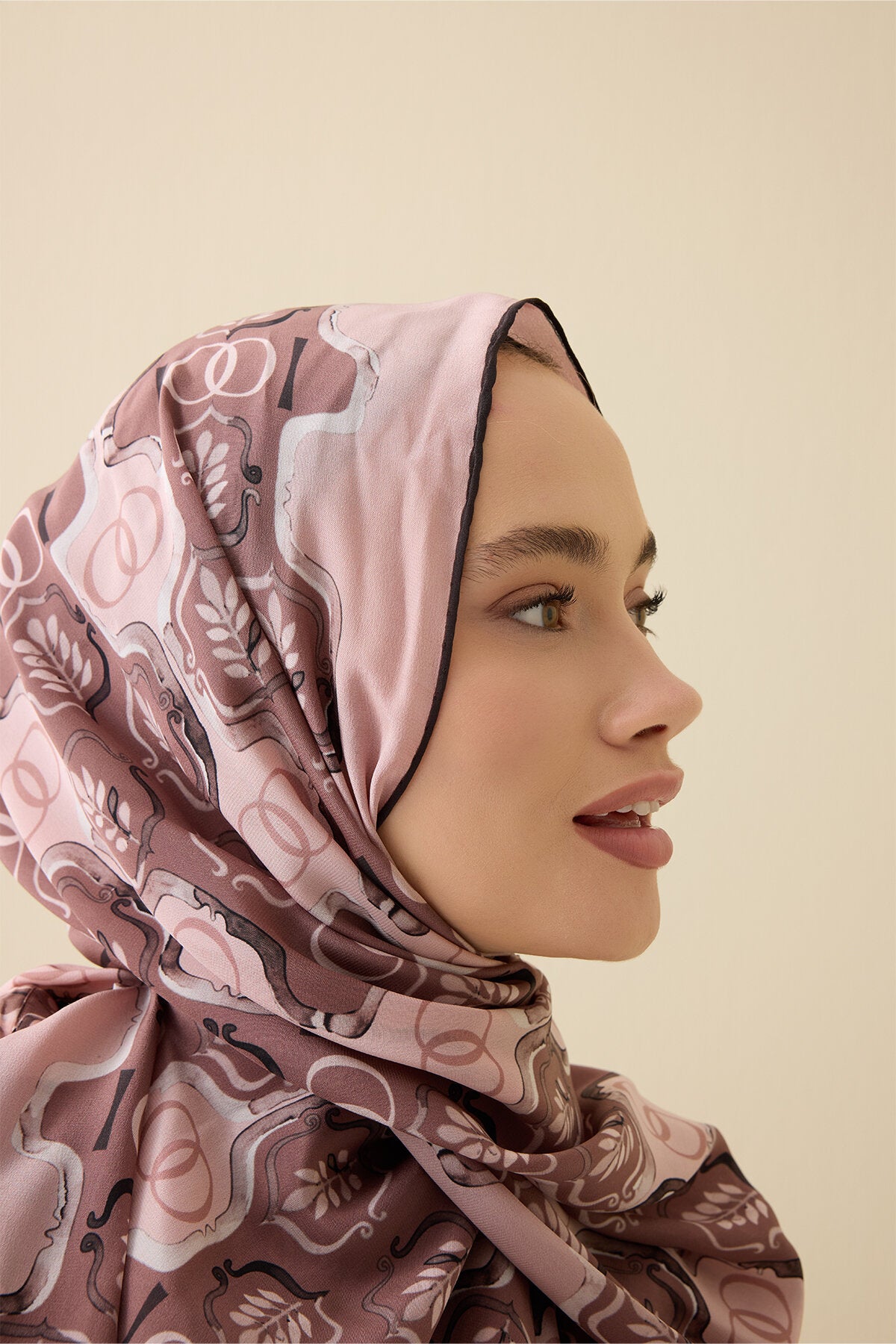 Girdap Pudra Krep İpek Şal 70x210