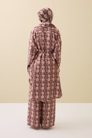 Girdap Pudra Tivil İpek Pantolon Pijama
