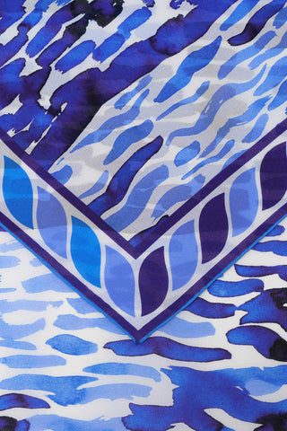 Göl Kenarı Mor Krep İpek Kaftan Şal 70x210