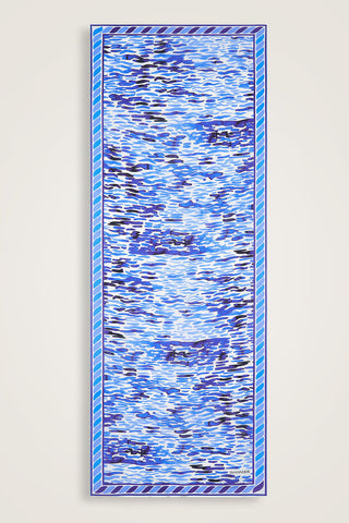 Göl Kenarı Mor Krep İpek Kaftan Şal 70x210