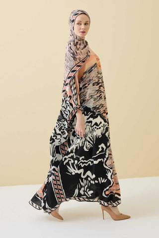 Göl Kenarı Somon İpek Kaftan
