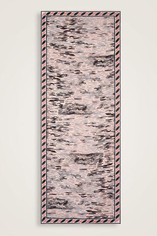 Göl Kenarı Somon Krep İpek Kaftan Şal 70x210