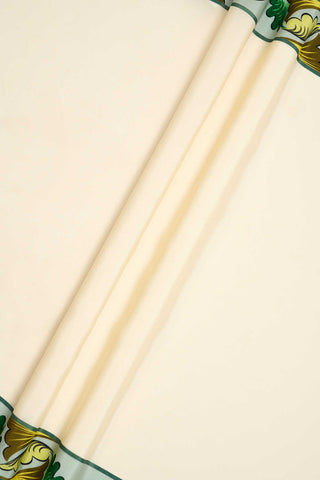 Gülün İsmi Leyla Yeşil Krep İpek Şal 70x200