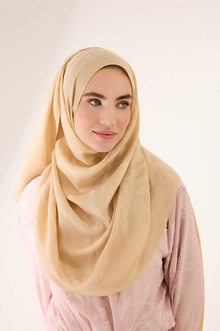 Güneş Doğarken Açık Bej Ferah Tencel Şal 70x200