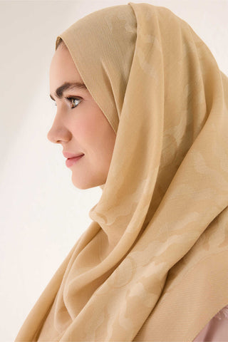 Güneş Doğarken Açık Bej Ferah Tencel Şal 70x200