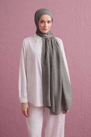 Güneş Doğarken Açık Gri Ferah Tencel Şal 70x200