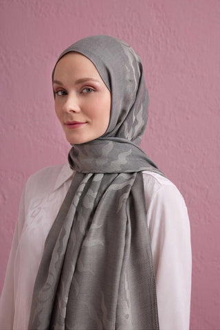 Güneş Doğarken Açık Gri Ferah Tencel Şal 70x200