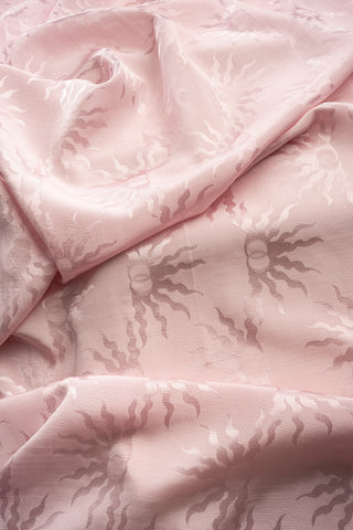 Güneş Doğarken Açık Pembe Shiny Jakar Şal 70x200