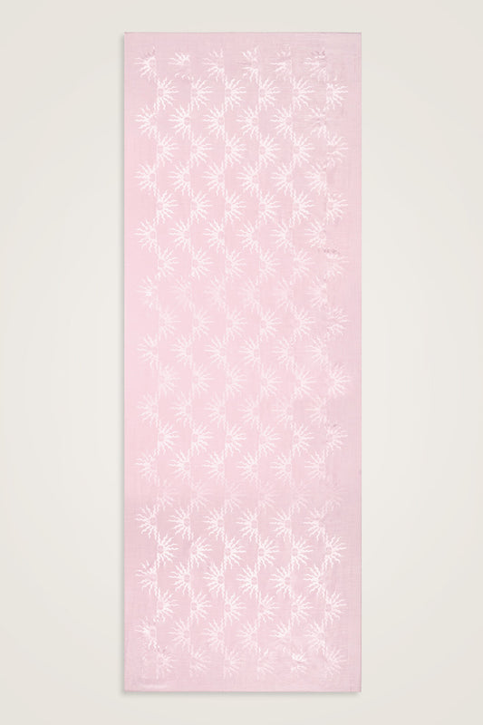 Güneş Doğarken Açık Pembe Shiny Jakar Şal 70x200