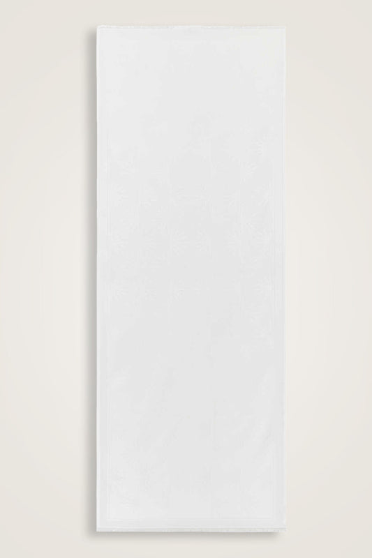 Güneş Doğarken Beyaz Pamuk İpek Şal 80x200