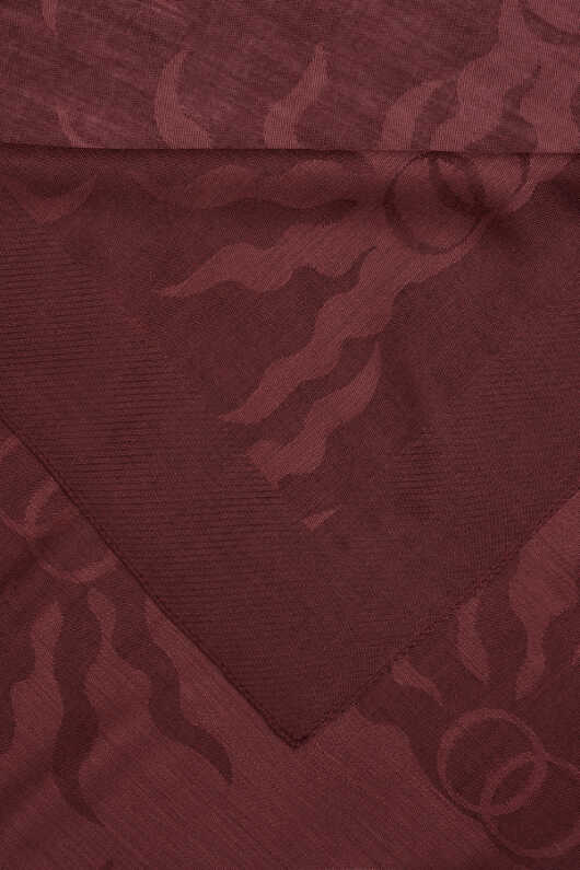 Güneş Doğarken Bordo Ferah Tencel Şal 70x200