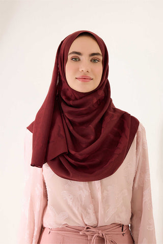Güneş Doğarken Bordo Ferah Tencel Şal 70x200