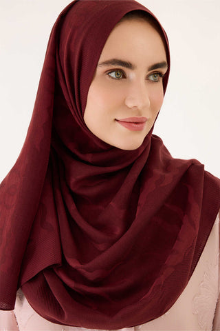 Güneş Doğarken Bordo Ferah Tencel Şal 70x200