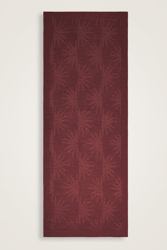 Güneş Doğarken Bordo Ferah Tencel Şal 70x200