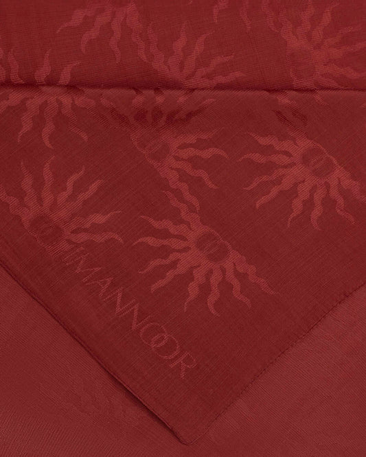 Güneş Doğarken Bordo Shiny Jakar Şal 70x200