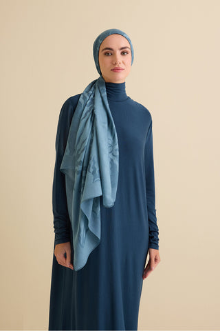 Güneş Doğarken Turkuaz Ferah Tencel Şal 70x200