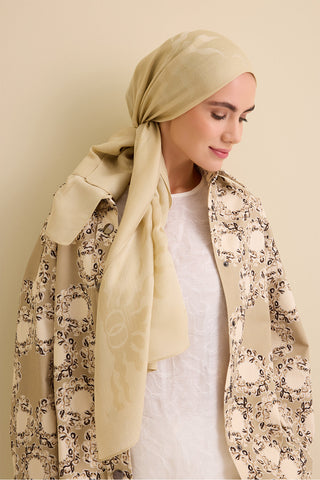 Güneş Doğarken Kum Beji Ferah Tencel Şal 70x200
