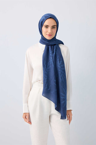 Güneş Doğarken Lacivert Ferah Tencel Şal 70x200