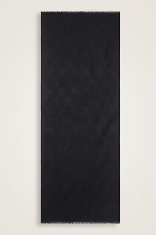 Güneş Doğarken Siyah Pamuk İpek Şal 80x200