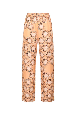 Halkalar Krem İpek Pijama Pantolon