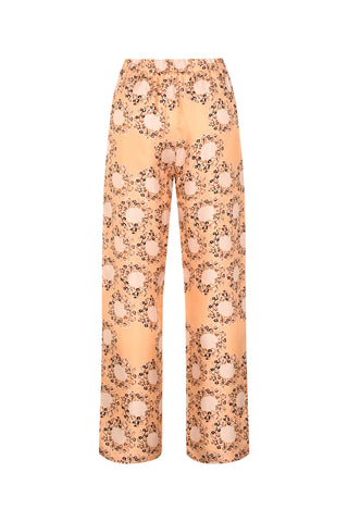 Halkalar Krem İpek Pijama Pantolon