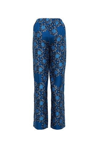 Halkalar Lacivert İpek Pijama Pantolon