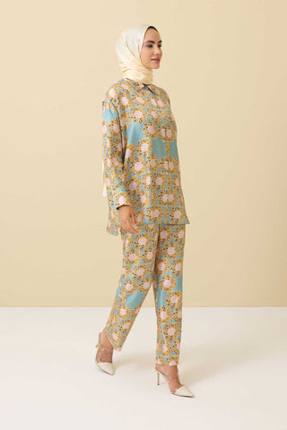 Halkalar Somon İpek Pijama Pantolon