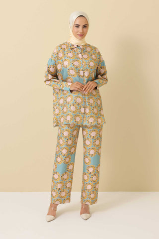 Halkalar Somon İpek Pijama Pantolon