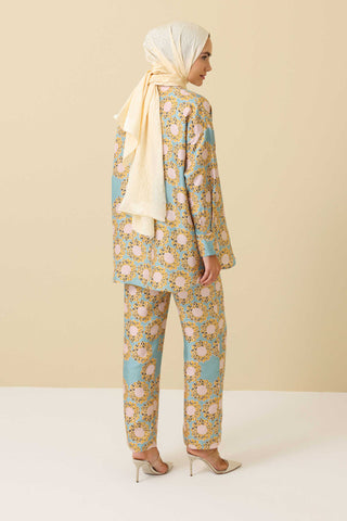 Halkalar Somon İpek Pijama Pantolon