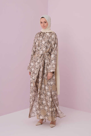Halkalar Taş Tivil İpek Kimono