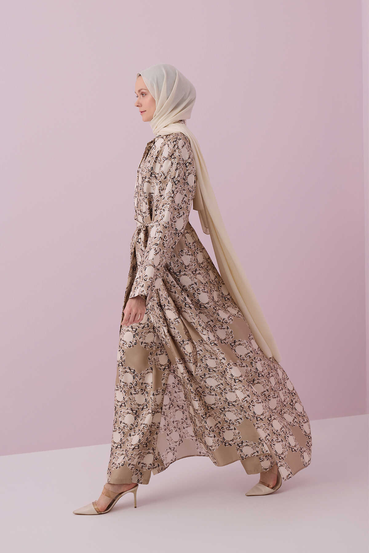 Halkalar Taş Tivil İpek Kimono