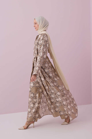 Halkalar Taş Tivil İpek Kimono