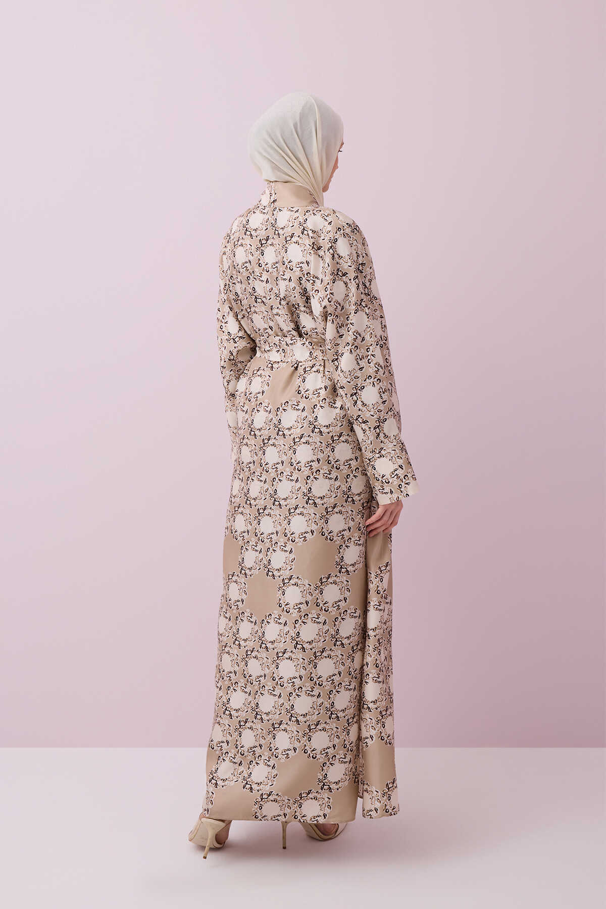 Halkalar Taş Tivil İpek Kimono
