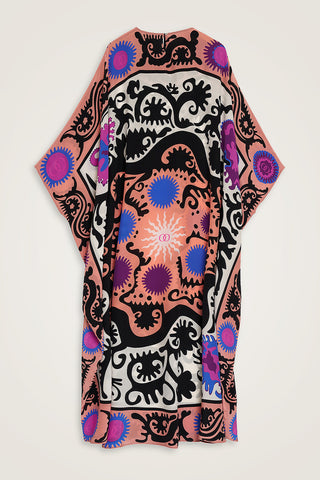 Hayat Pembe İpek Kaftan