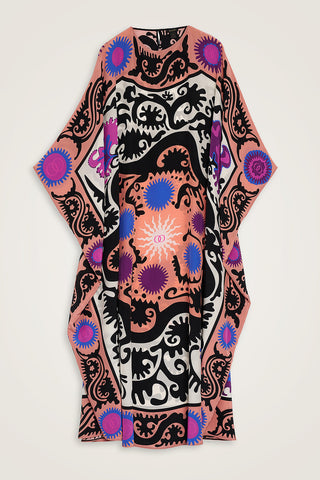Hayat Pembe İpek Kaftan