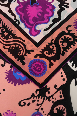 Hayat Pembe Krep İpek Kaftan Şal 70x210