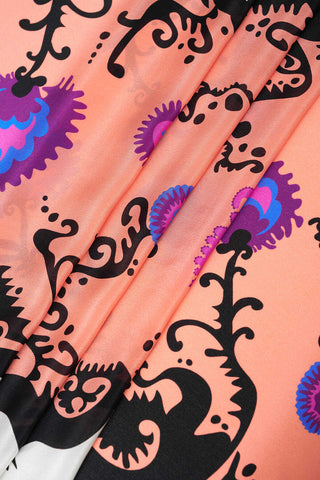 Hayat Pembe Krep İpek Kaftan Şal 70x210