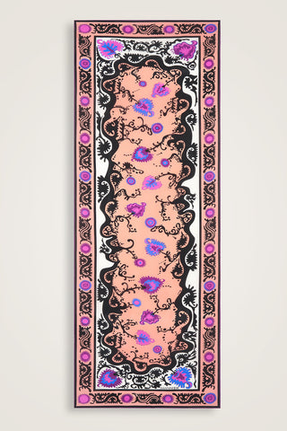 Hayat Pembe Krep İpek Kaftan Şal 70x210
