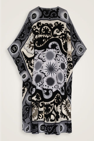 Hayat Siyah İpek Kaftan